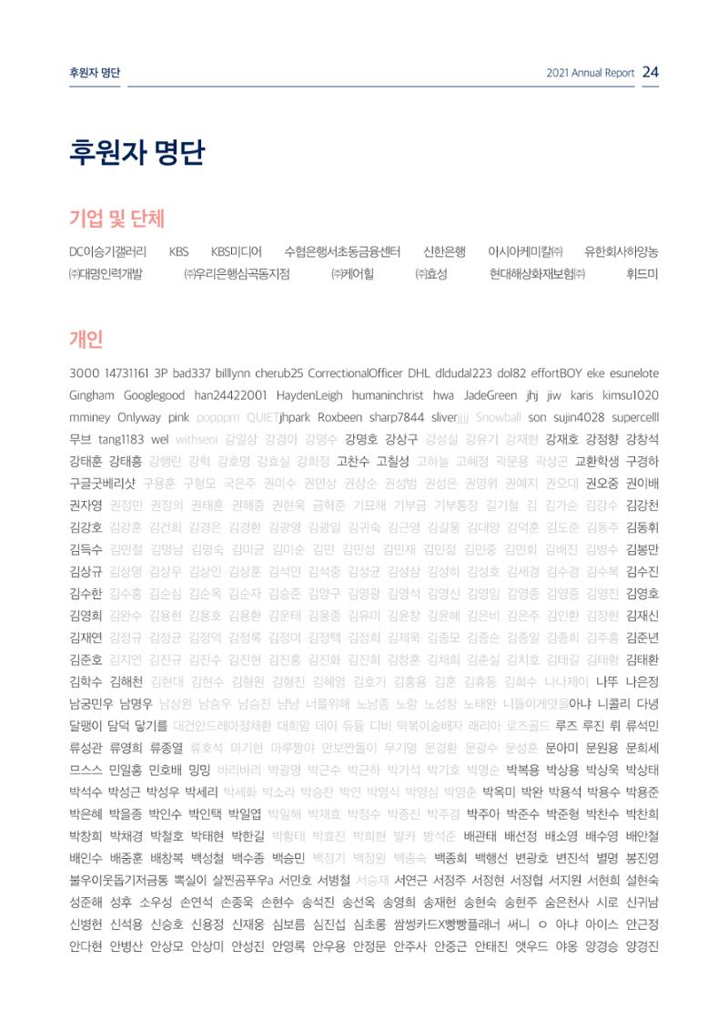 [KBS강태원복지재단] 2021 연간 사업 보고서 24페이지