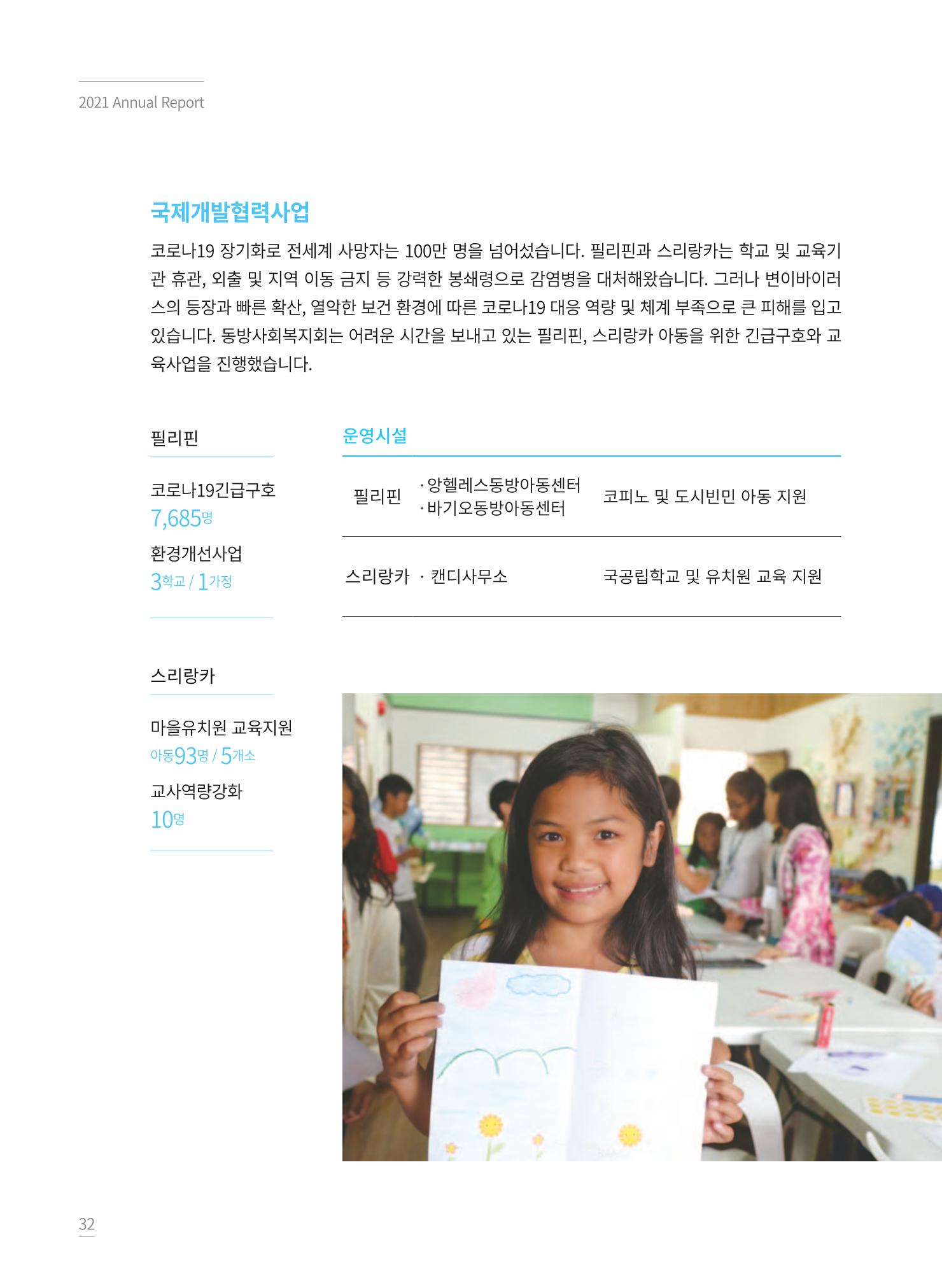 동방사회복지회 2021 연차보고서 32페이지