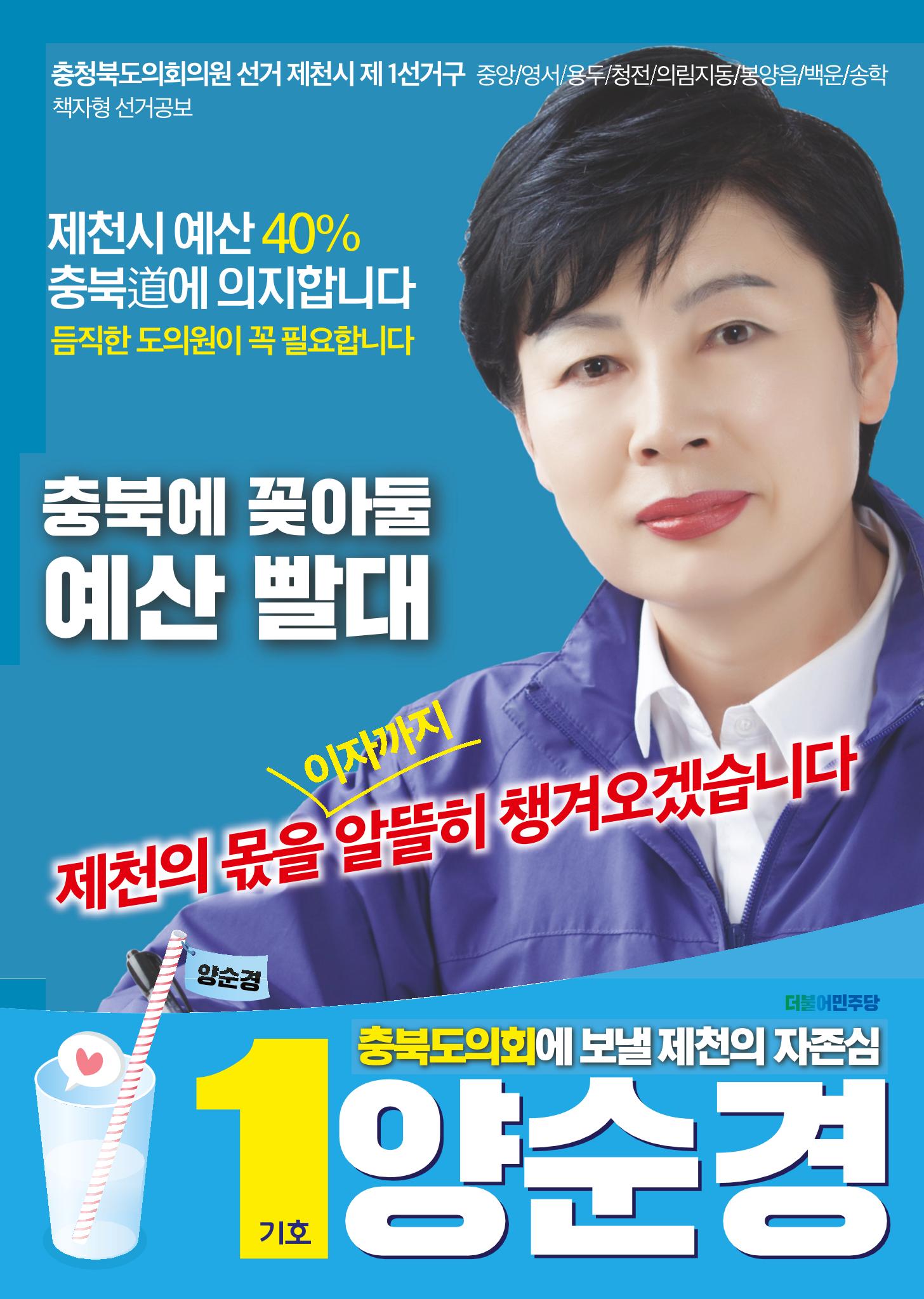충북도의원 기호1 양순경  1페이지