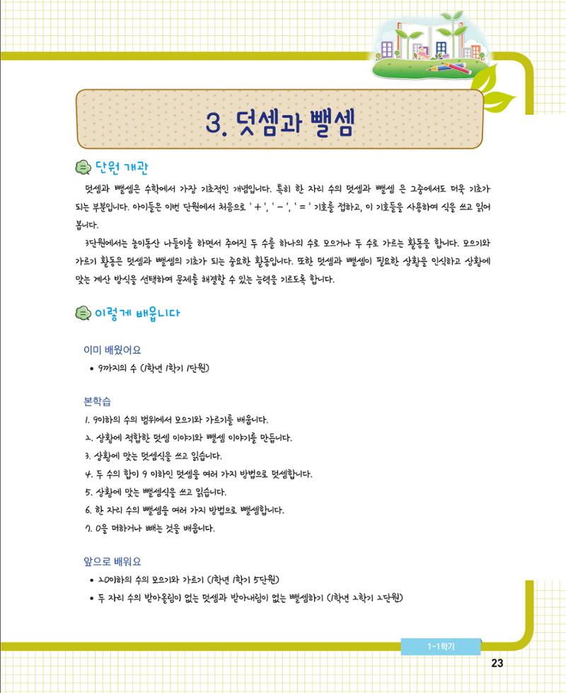 초등학교 학부모 수학 가이드 북 1학년 23페이지