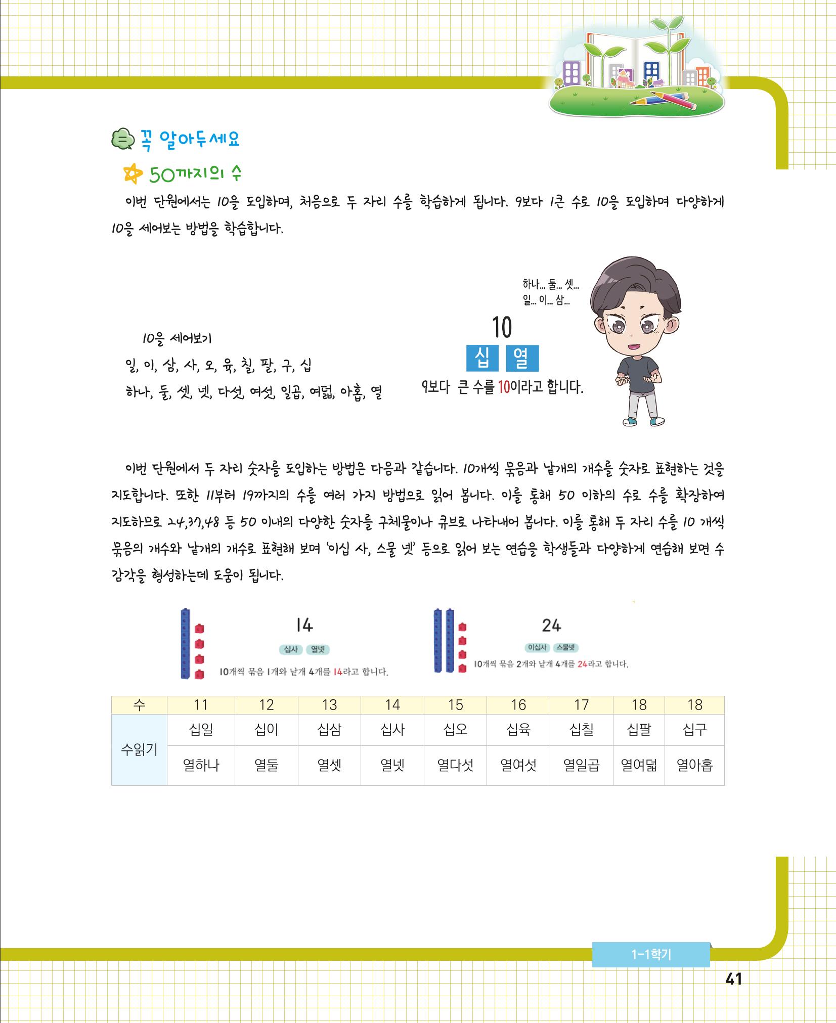 초등학교 학부모 수학 가이드 북 1학년 41페이지