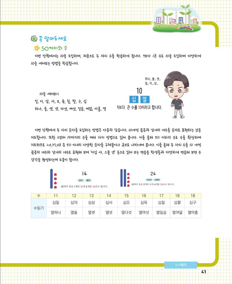 초등학교 학부모 수학 가이드 북 1학년 41페이지
