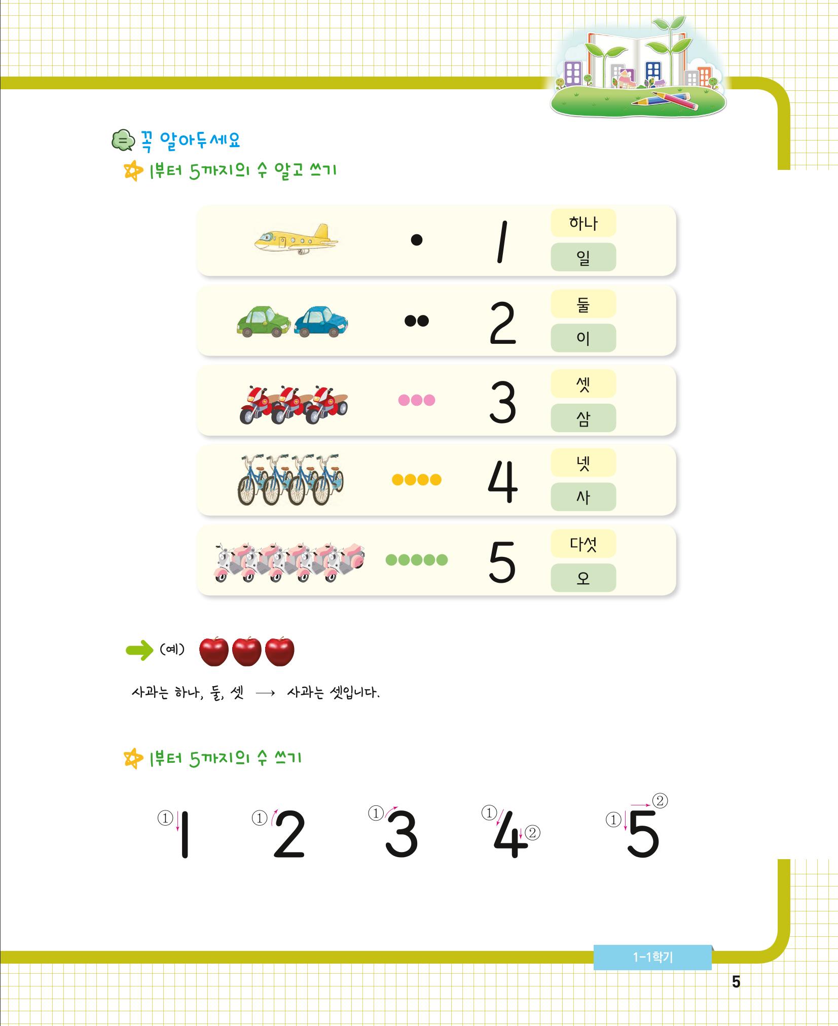 초등학교 학부모 수학 가이드 북 1학년 5페이지