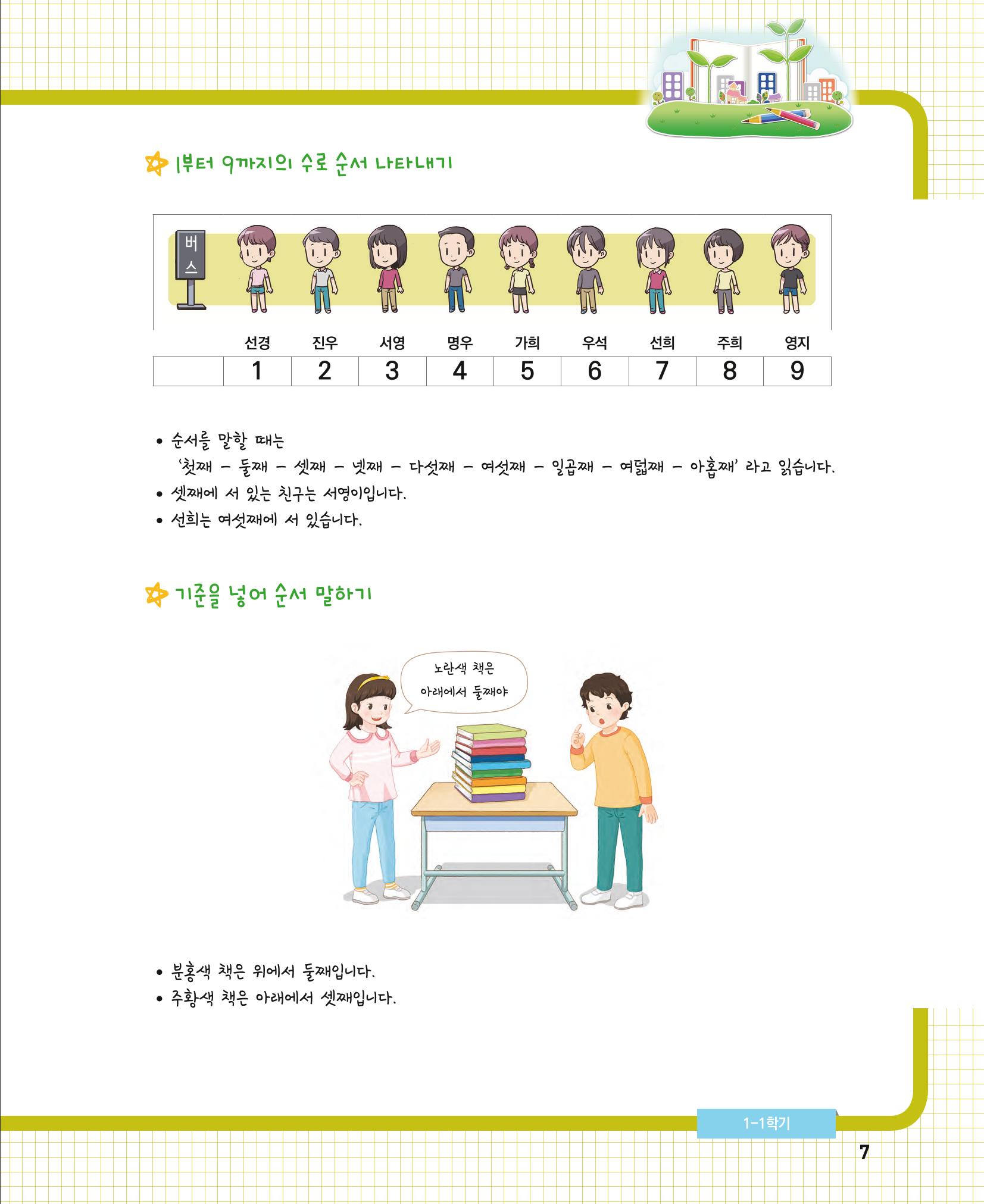 초등학교 학부모 수학 가이드 북 1학년 7페이지