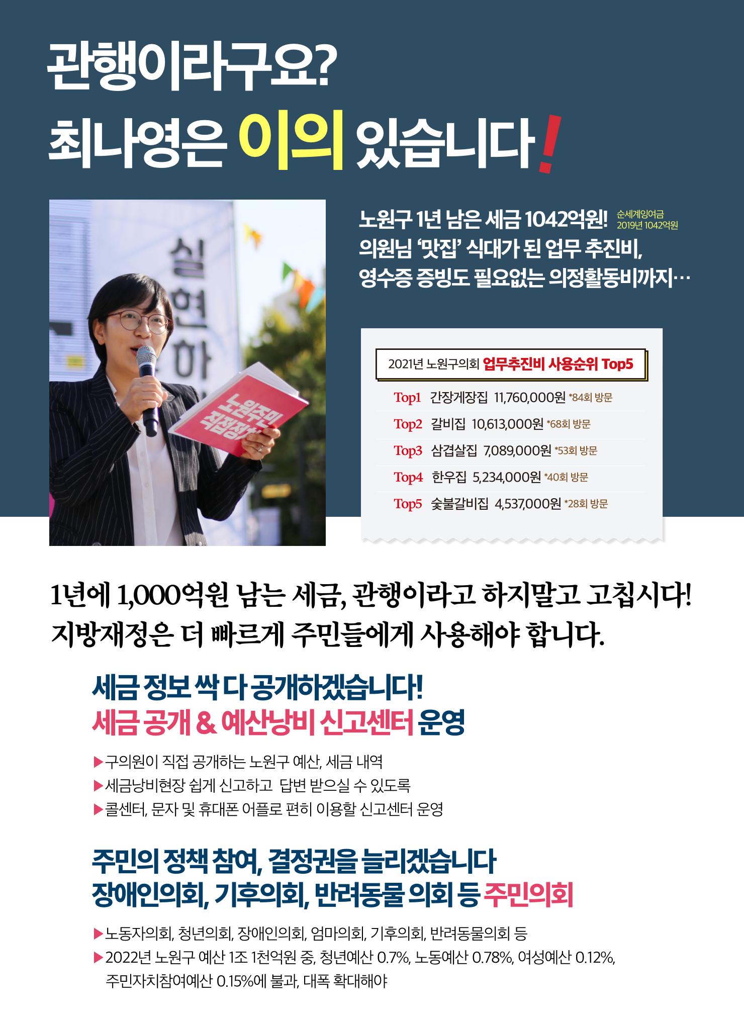 최나영 공릉동 구의원후보 공보물 진보당 4페이지
