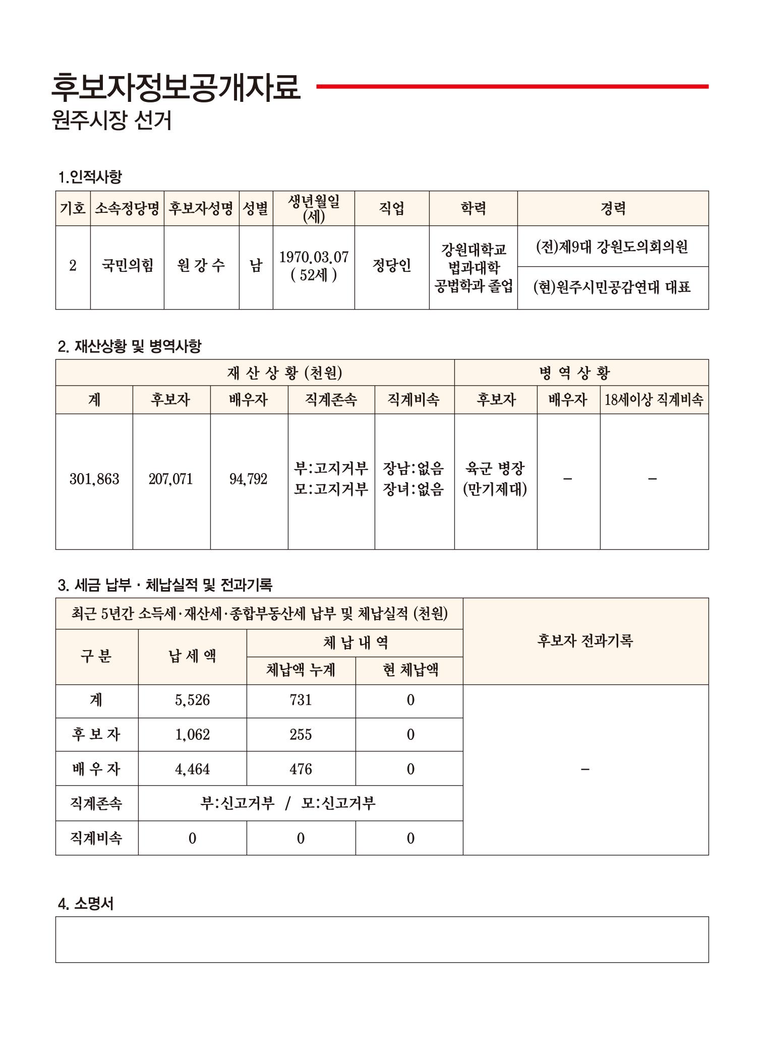 행복한 변화! 원주시장 후보 원강수! 2페이지
