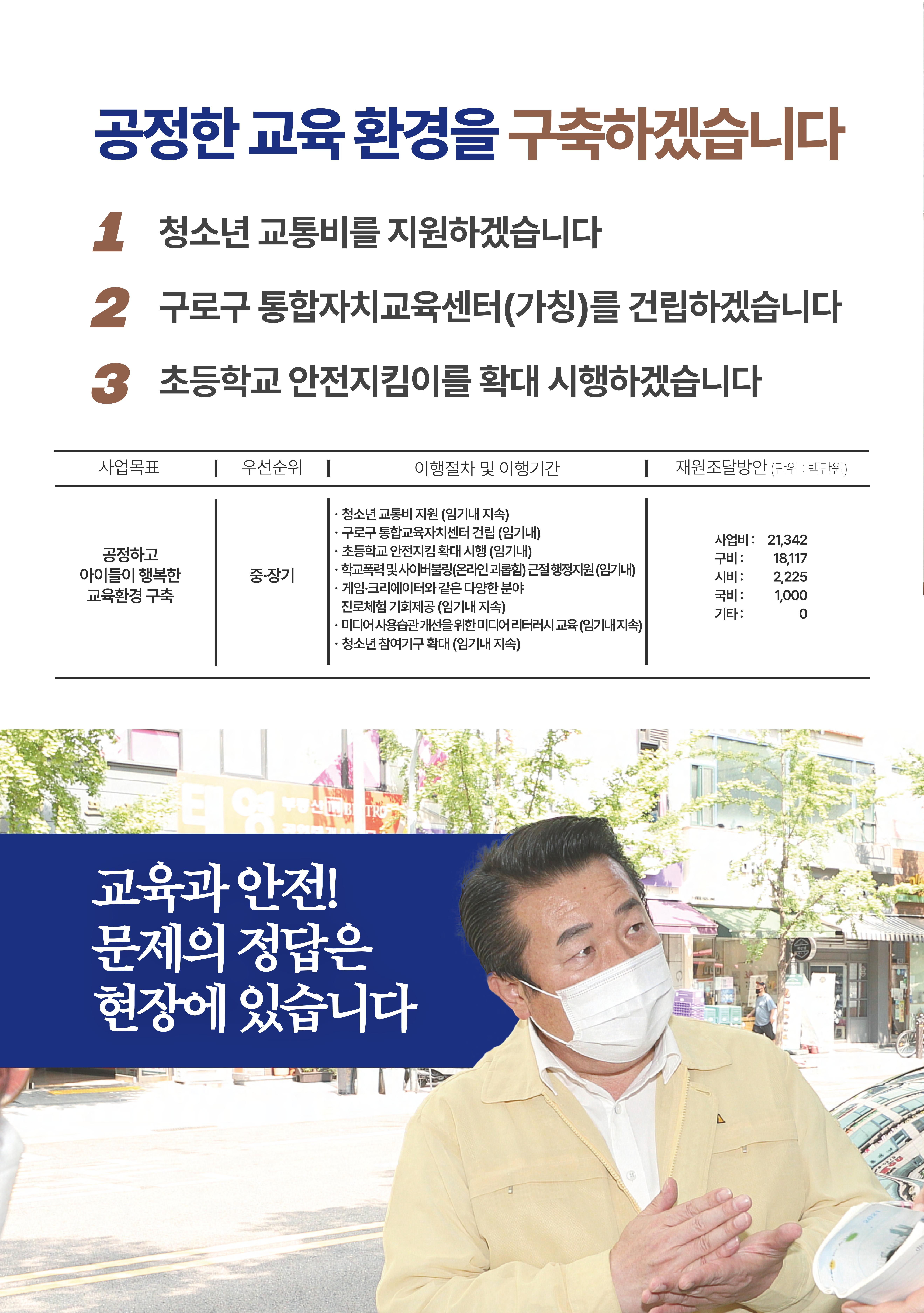 더불어민주당 박동웅 구로구청장 후보 공약서  4페이지