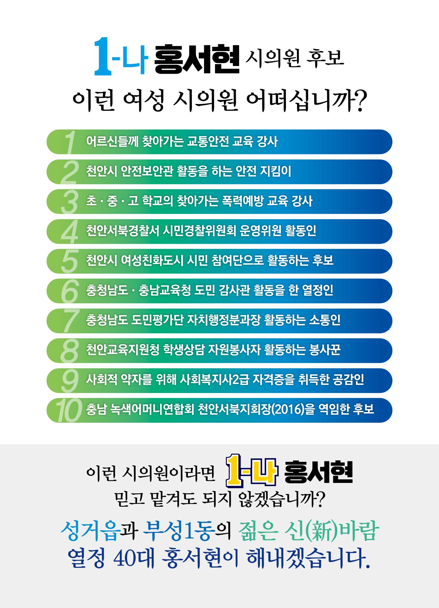 홍서현 시의원 1-나 후보 3페이지