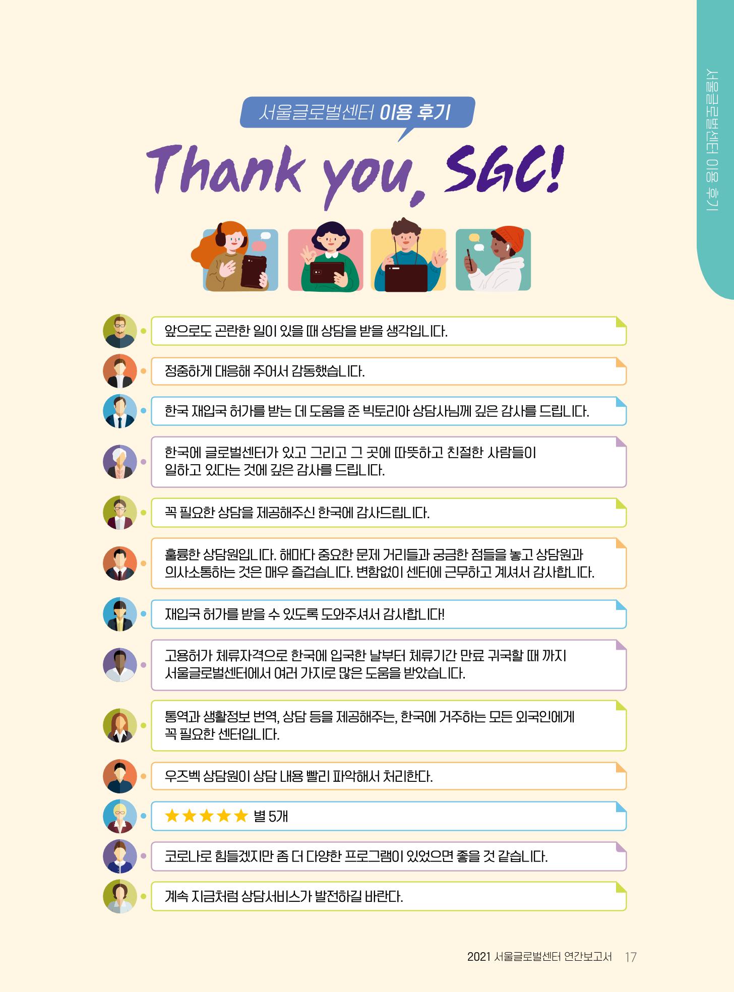 서울글로벌센터 2021년 연간보고서 17페이지
