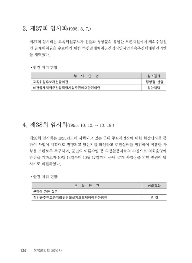 청양군의회 30년사 127페이지
