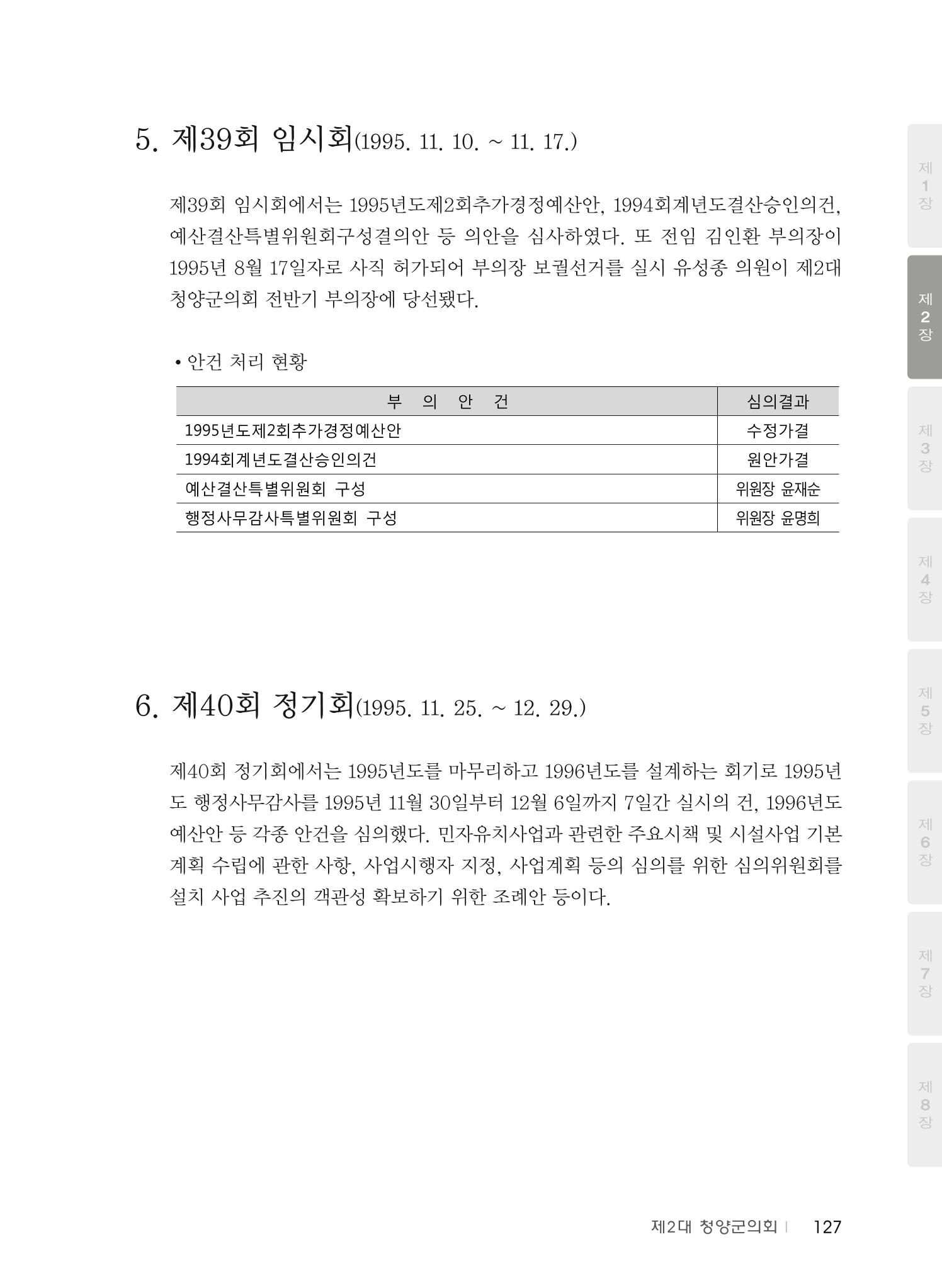 청양군의회 30년사 128페이지