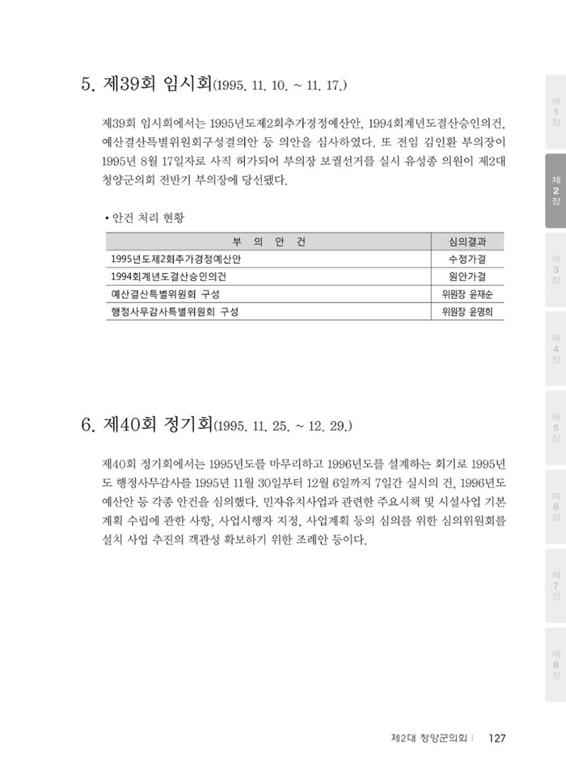 청양군의회 30년사 128페이지