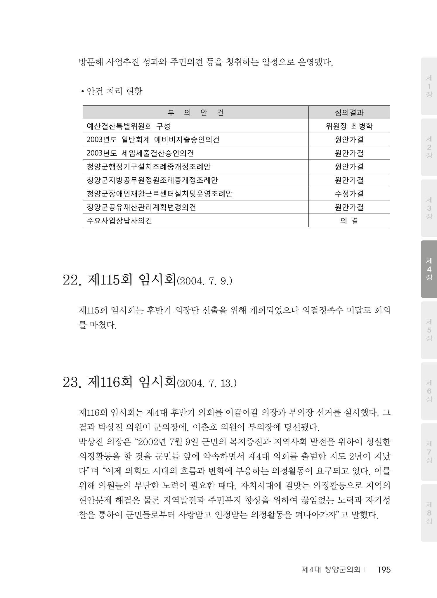 청양군의회 30년사 196페이지