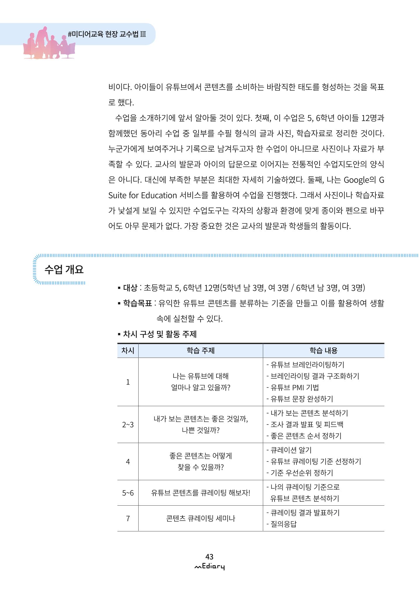 4. 미디어교육 현장 교수법3-유튜브 콘텐츠 큐레이팅 수업(김지훈) 3페이지
