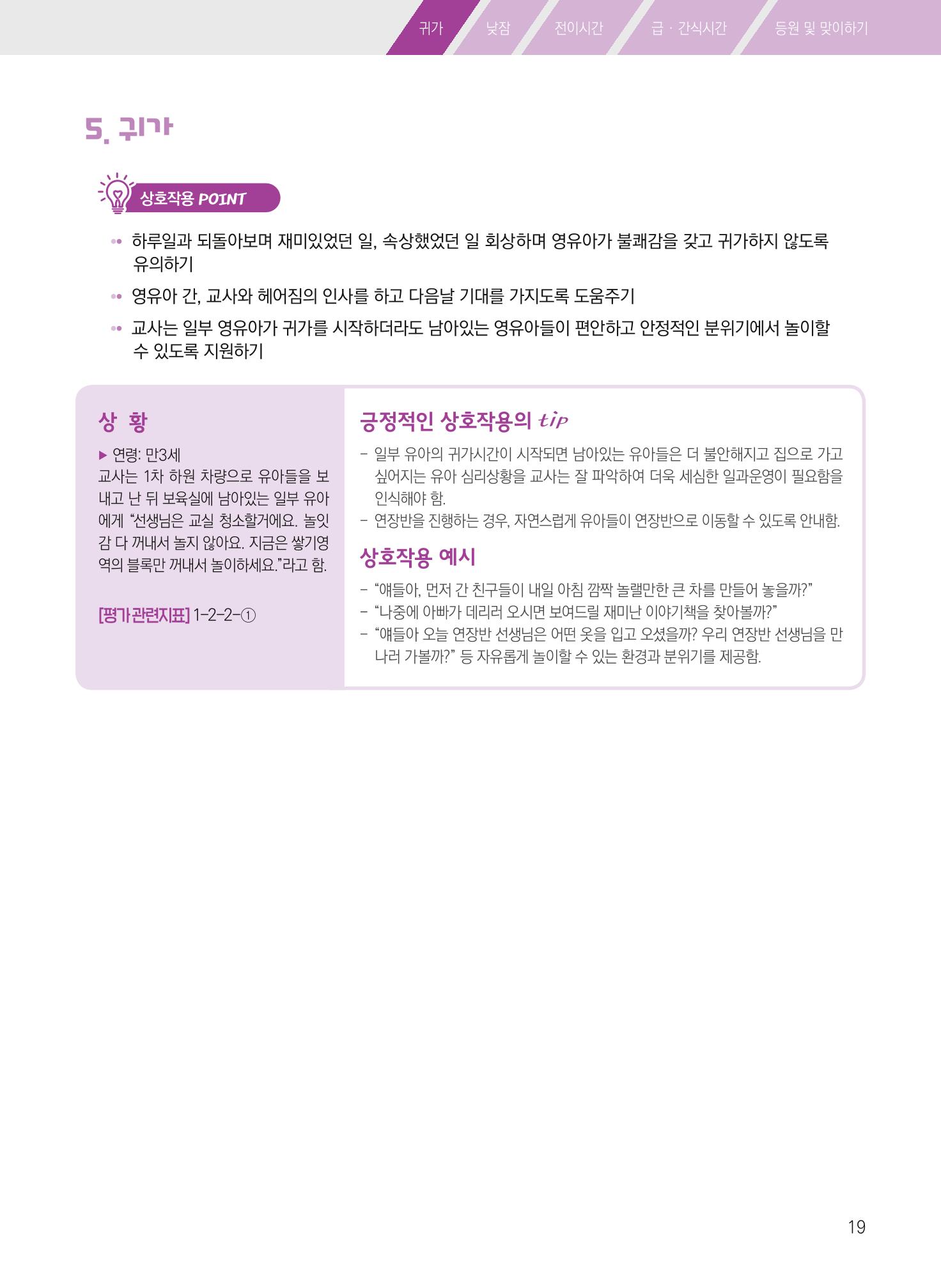 보육장학지도사가 제안하는 [영유아와의 상호작용 실제] 사례집-1 19페이지