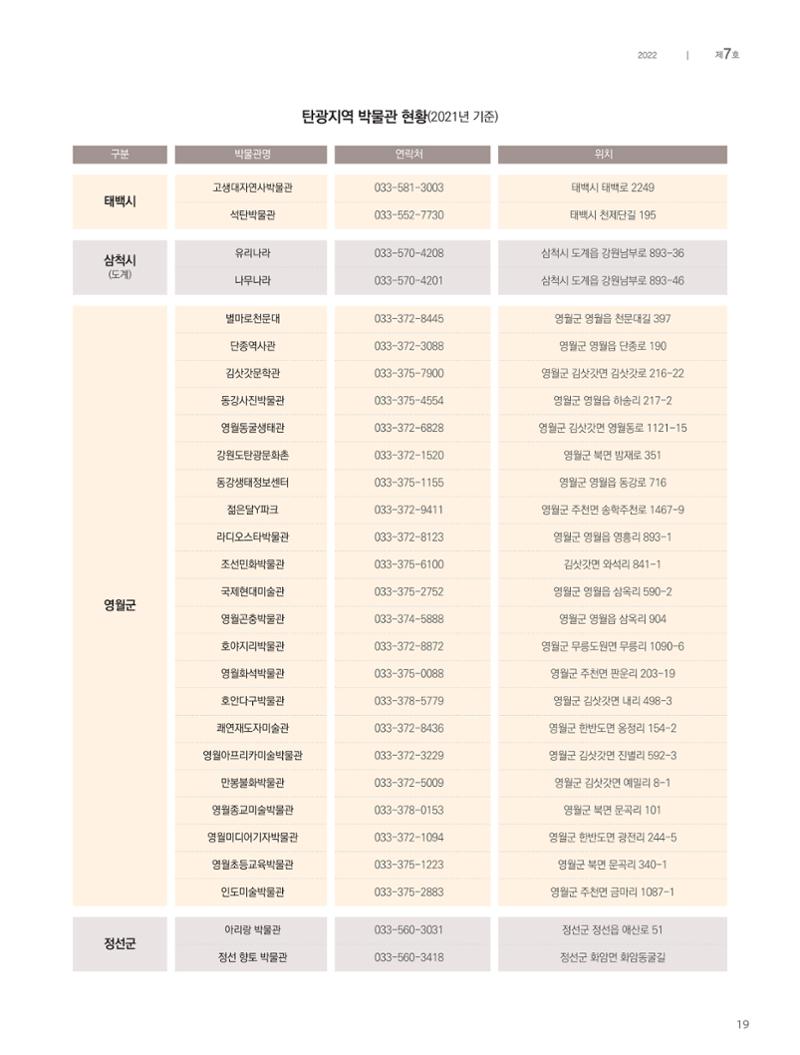 탄광지역발전을 위한 소식지 새빛마루 7호 19페이지