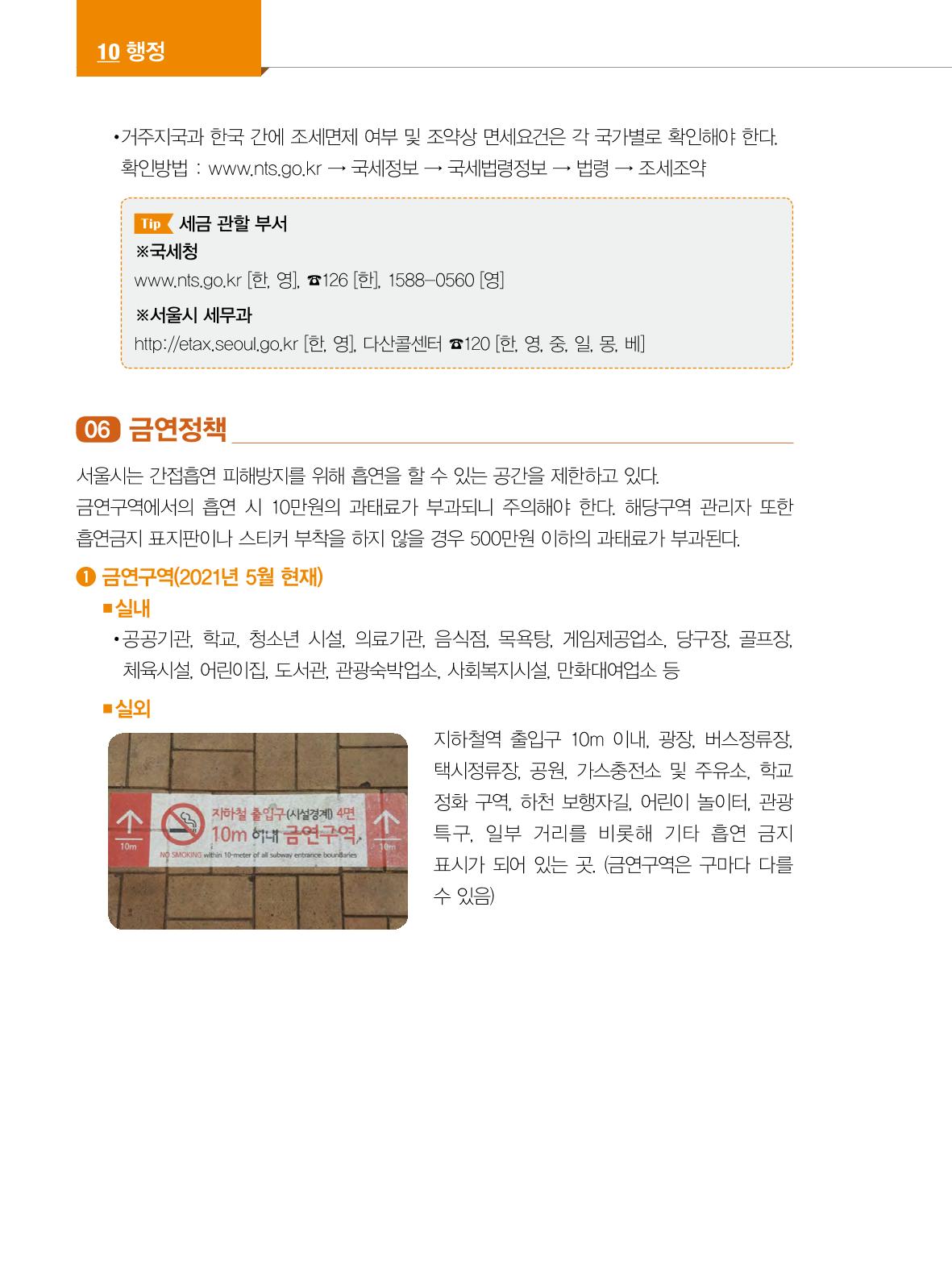 2022년 개정판 외국인에게 꼭 필요한 서울생활안내 125페이지