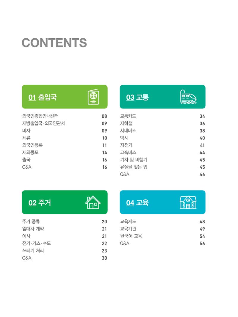 2022년 개정판 외국인에게 꼭 필요한 서울생활안내 3페이지