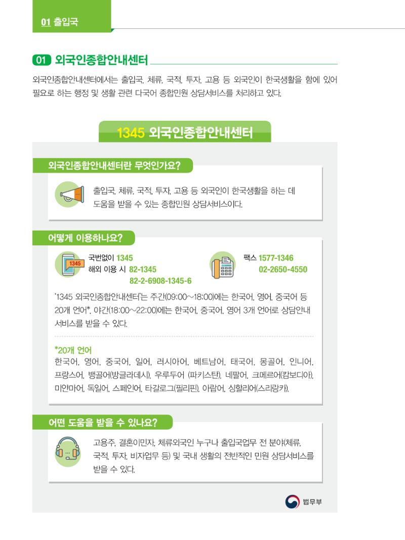 2022년 개정판 외국인에게 꼭 필요한 서울생활안내 7페이지