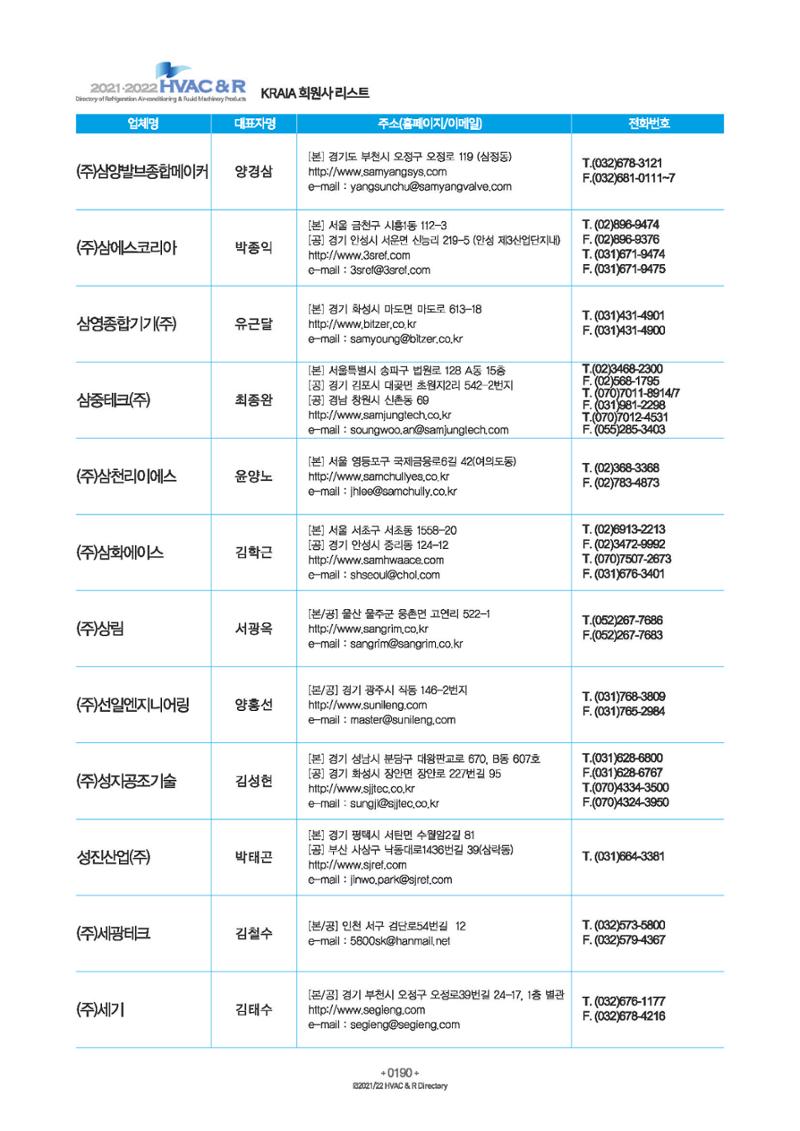 2023/24 한국냉난방공조총람 공문용 196페이지