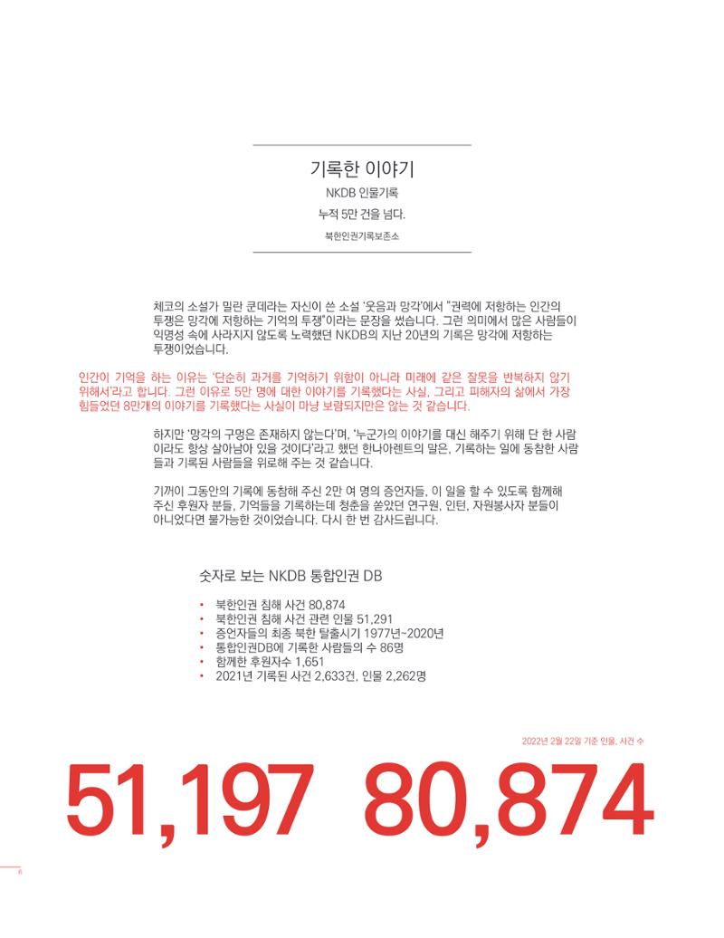 북한인권정보센터 2021년도 활동보고 6페이지