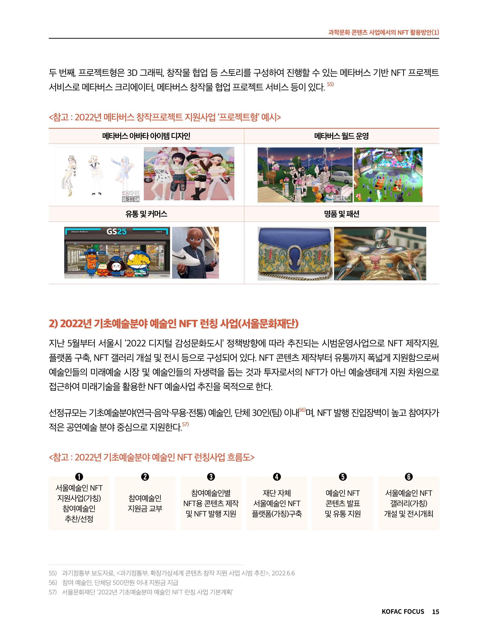 49호 코팩 포커스 _ 과학문화 콘텐츠 사업에서의 NFT 활용방안(1)  15페이지