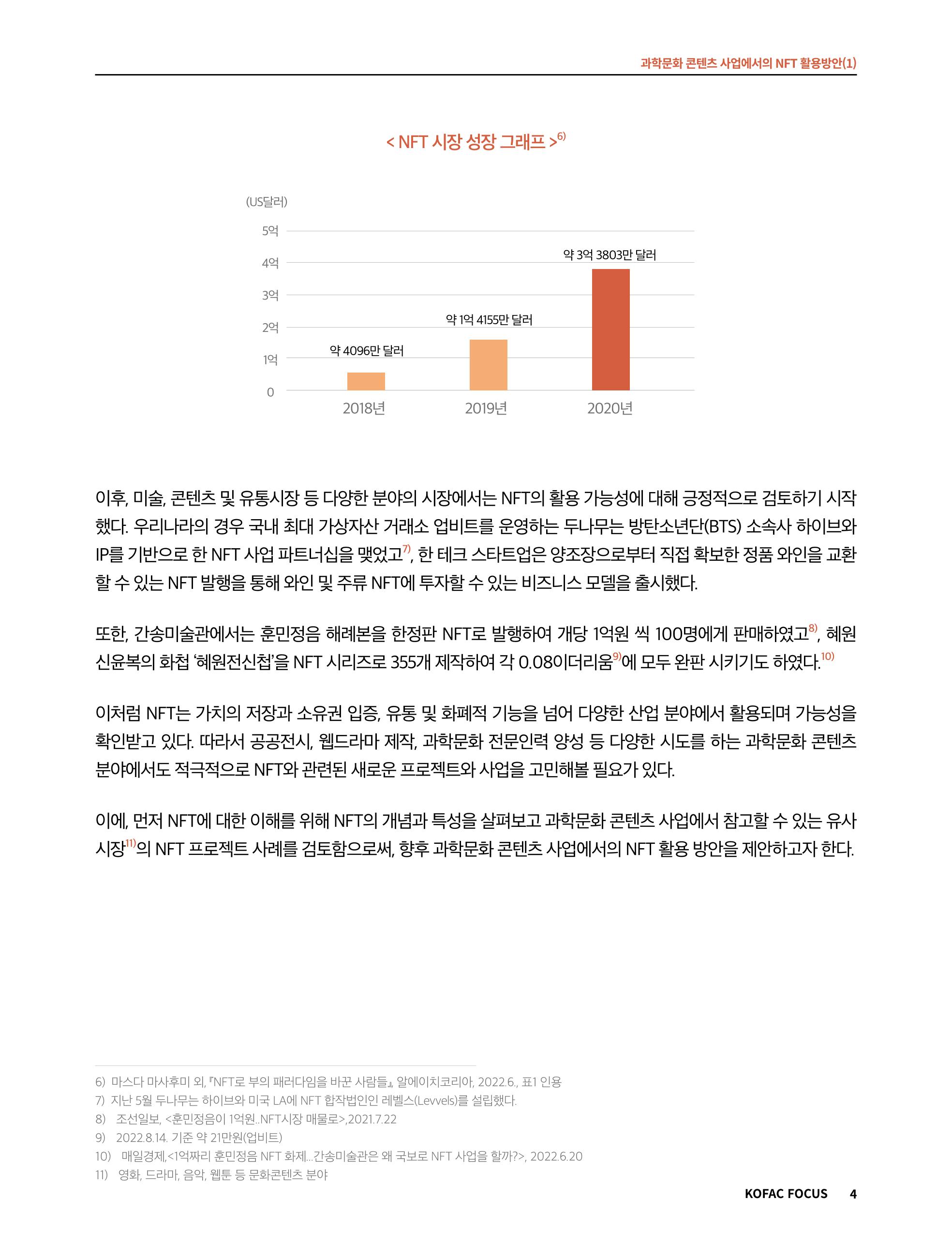 49호 코팩 포커스 _ 과학문화 콘텐츠 사업에서의 NFT 활용방안(1)  4페이지