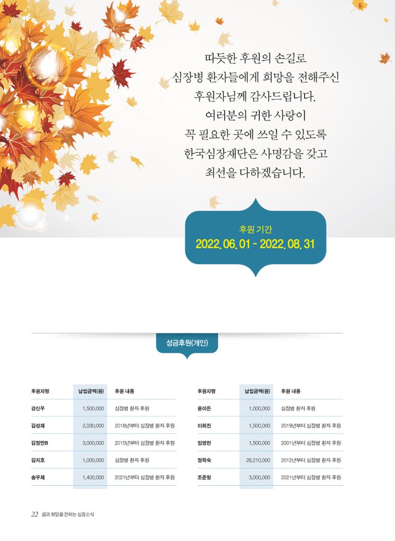 2022 심장소식 가을호 135호 22페이지