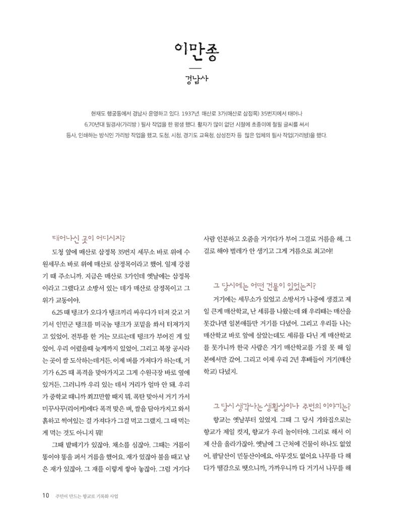 향교로, 수원 교동인쇄골목을 추억하다 2020 12페이지