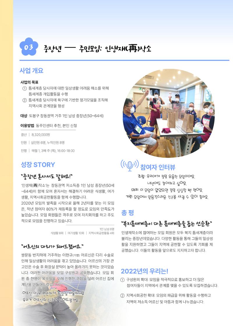 2021 창동종합사회복지관 연차보고서 52페이지