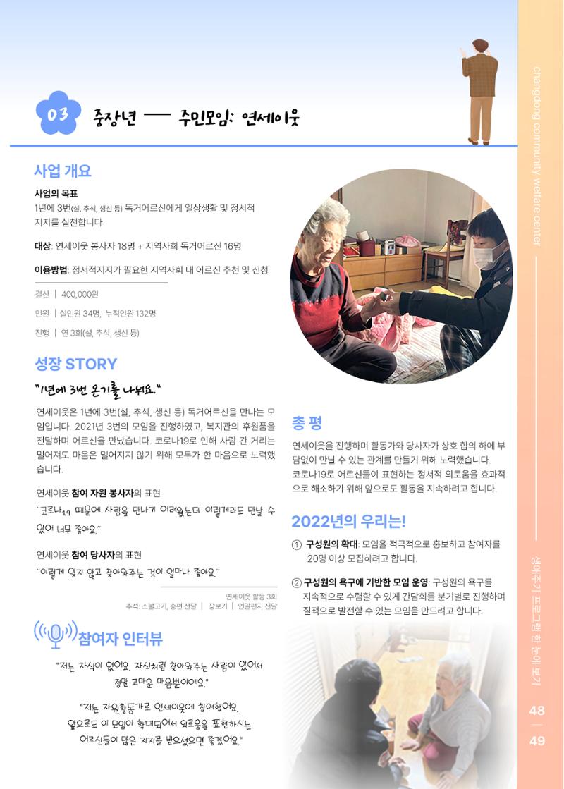 2021 창동종합사회복지관 연차보고서 53페이지