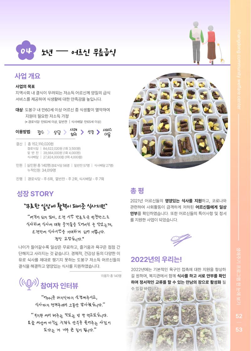 2021 창동종합사회복지관 연차보고서 57페이지
