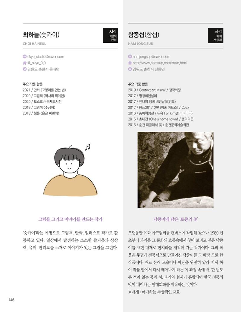 춘천예술인지도 vol.1 150페이지