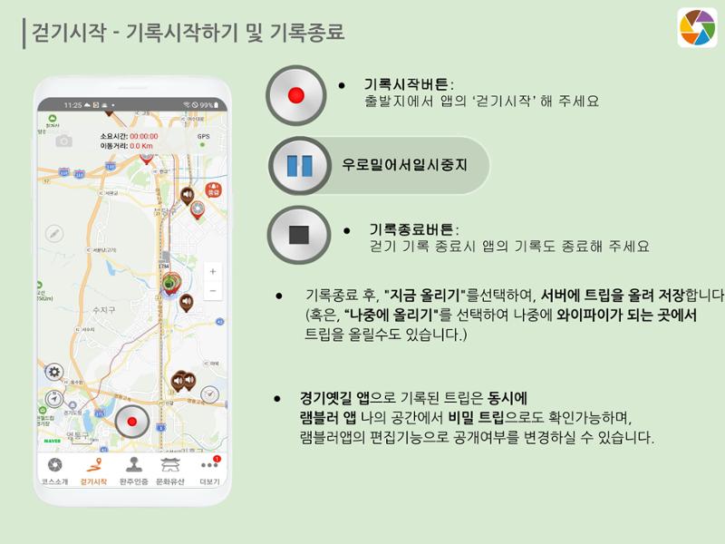 경기옛길 모바일 앱 사용설명서 11페이지