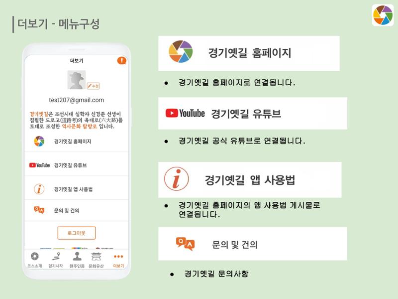 경기옛길 모바일 앱 사용설명서 23페이지