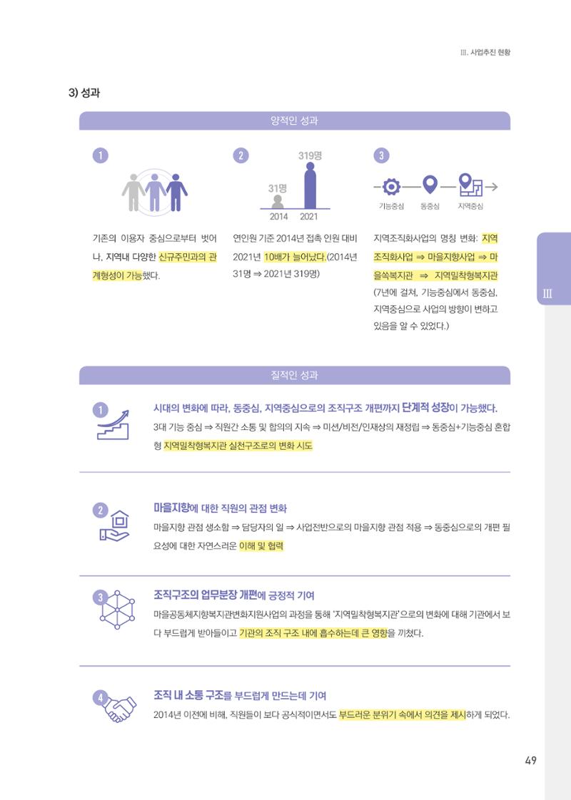 창동종합사회복지관 법인수탁 10주년 기념보고서 49페이지