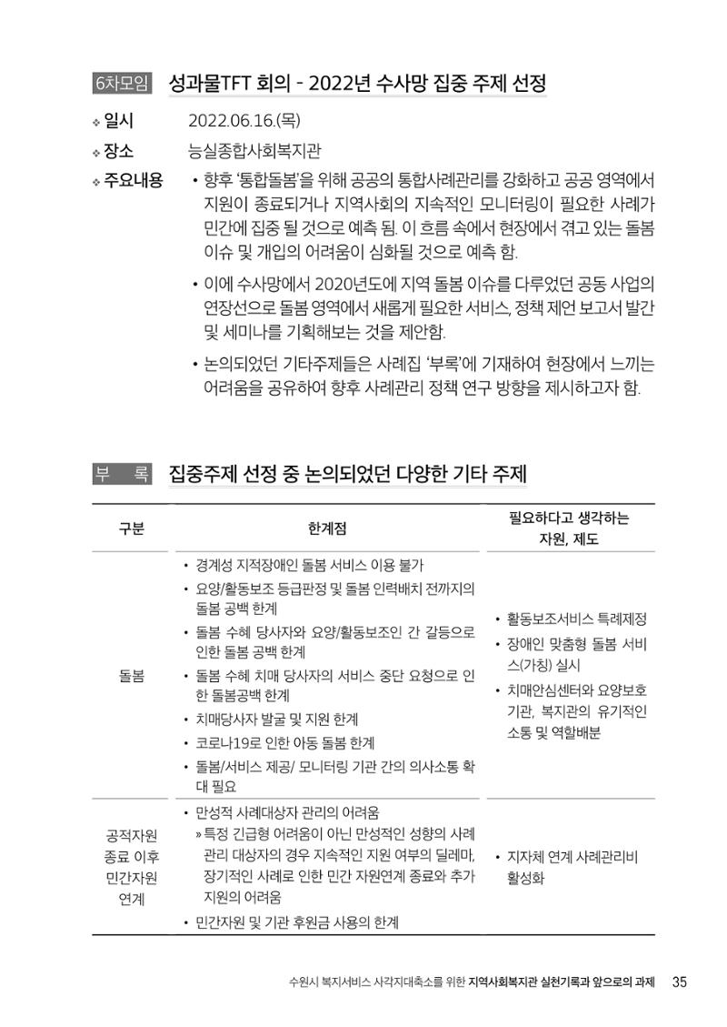 2022년 수원지역사회복지관_실천기록 및 제언 37페이지