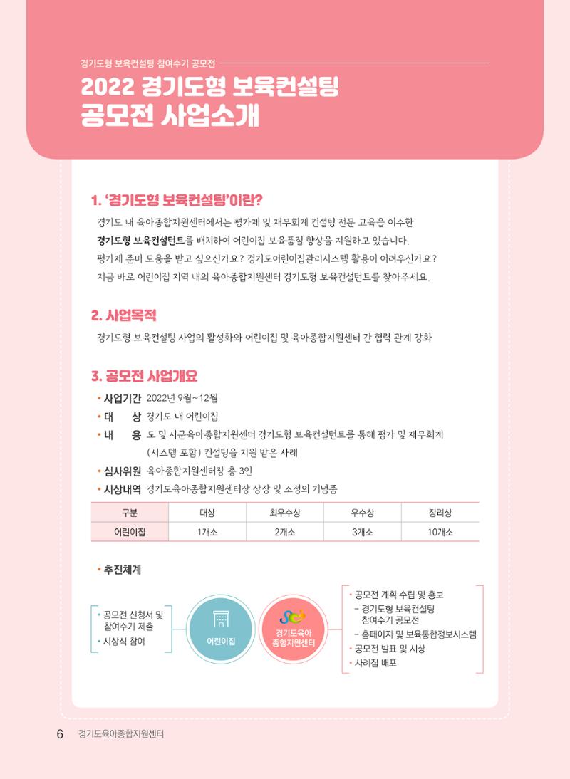 [경기도육아종합지원센터] 2022 경기도형 보육컨설팅 참여수기 공모전 사례집 8페이지