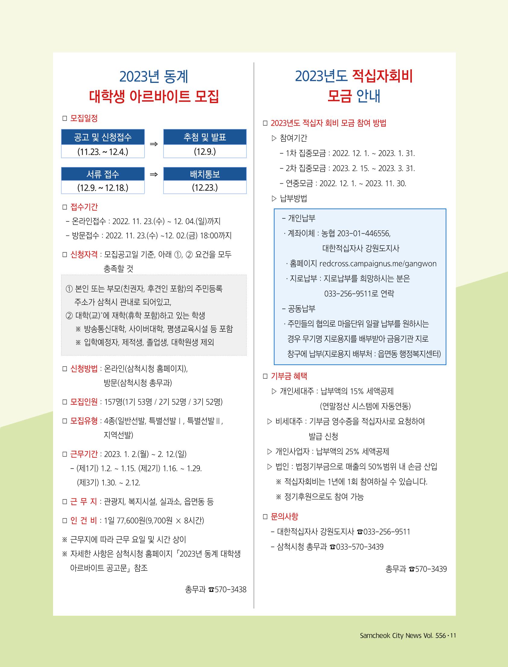 2022년 12월 삼척 시정소식지 11페이지