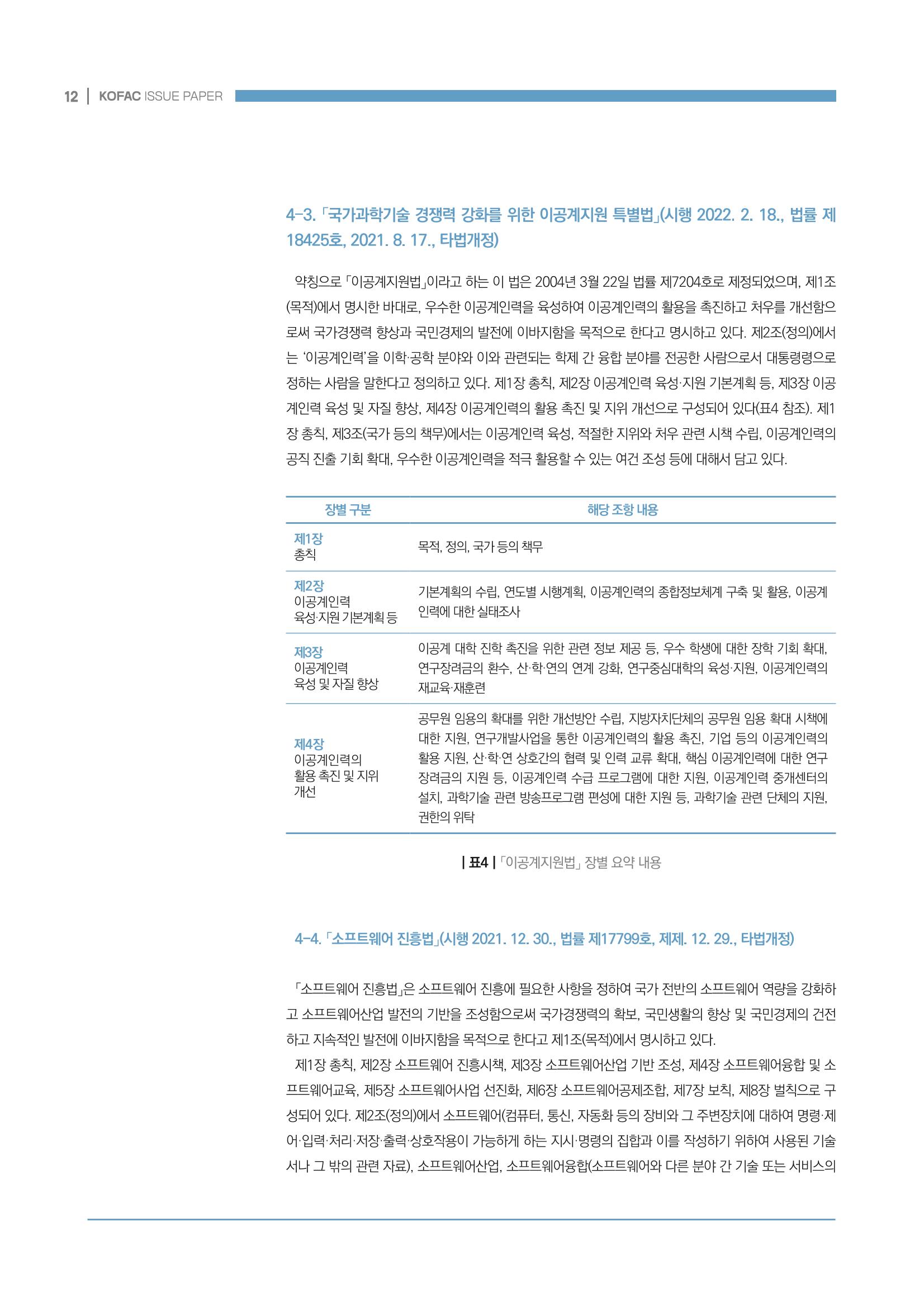 과학기술 인재양성 관련 국내 법제 현황 12페이지