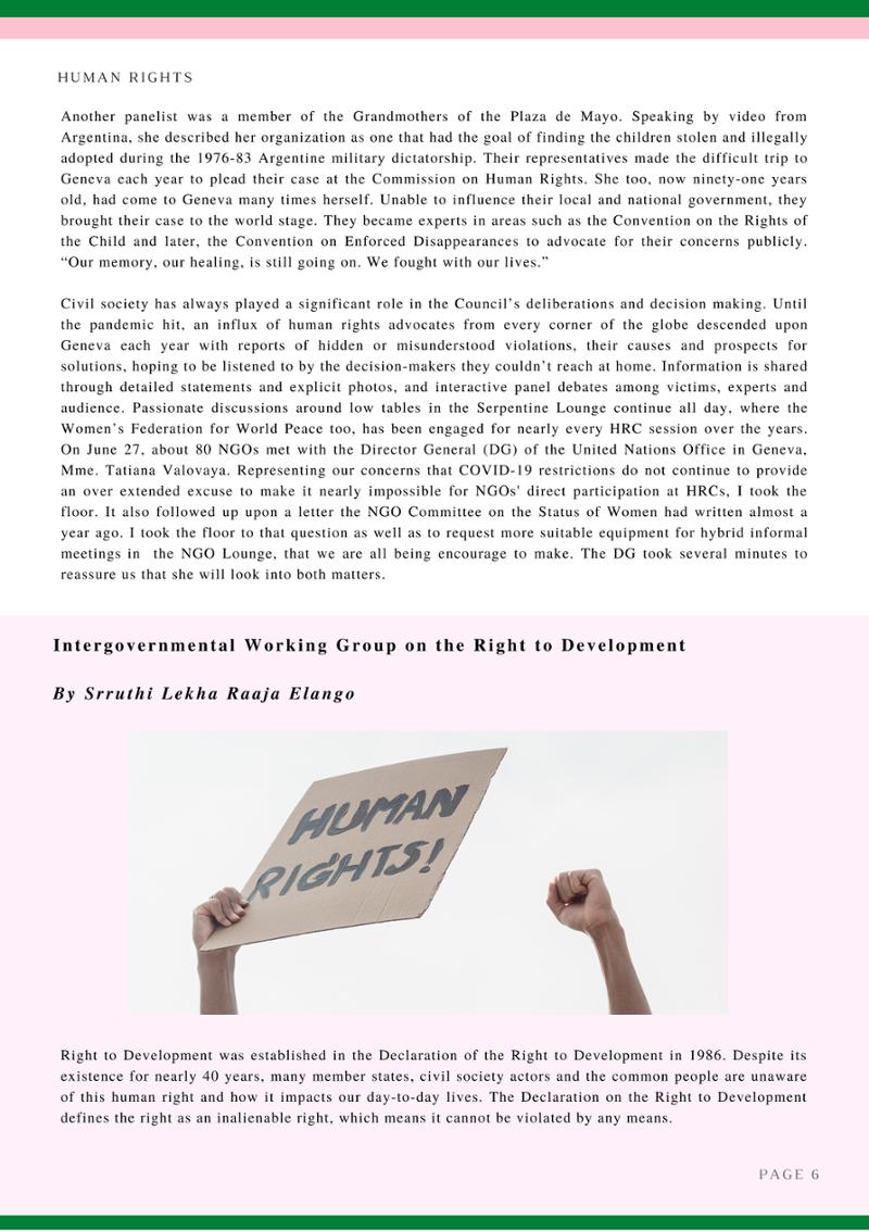 2022년 WFWP 유엔 뉴스레터 #45 6페이지