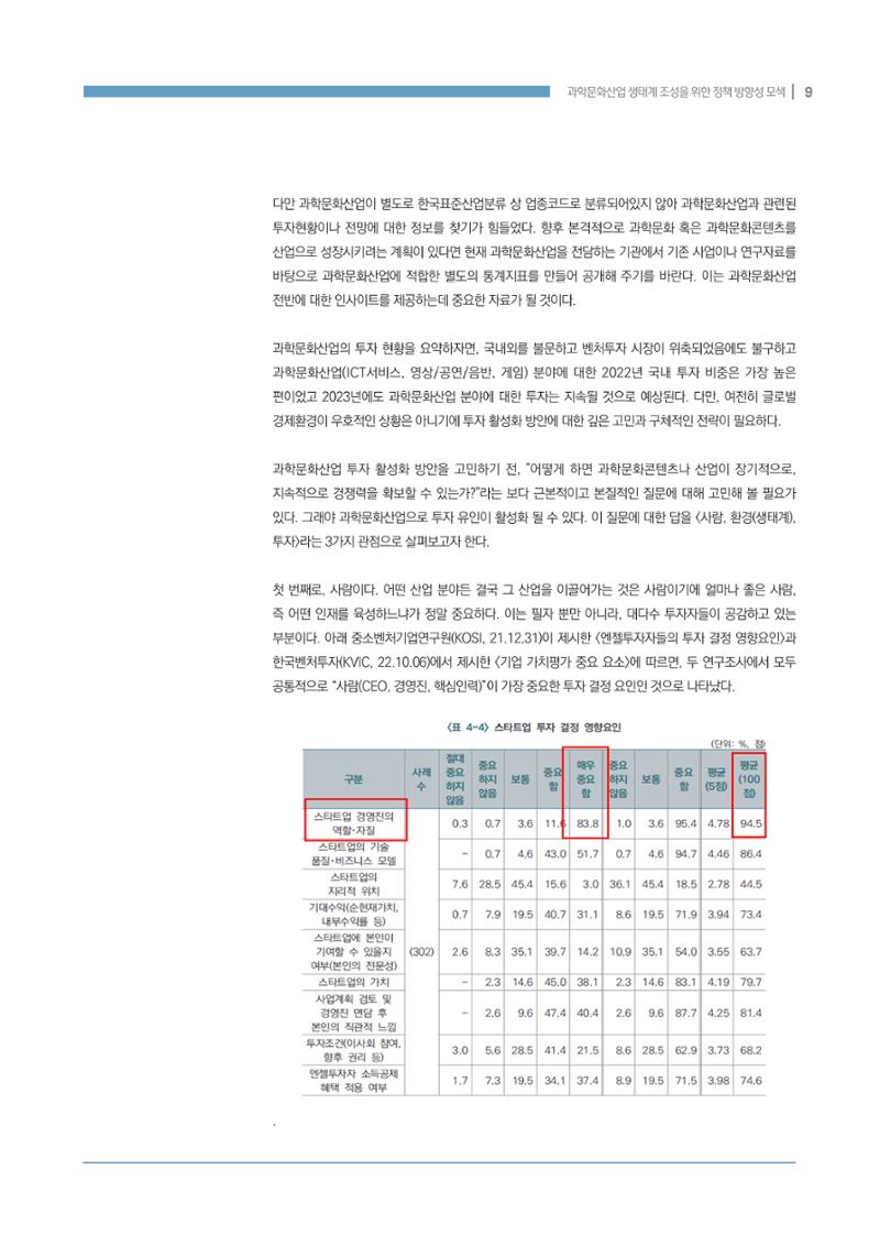 과학문화산업 생태계 조성을 위한 정책 방향성 모색 9페이지