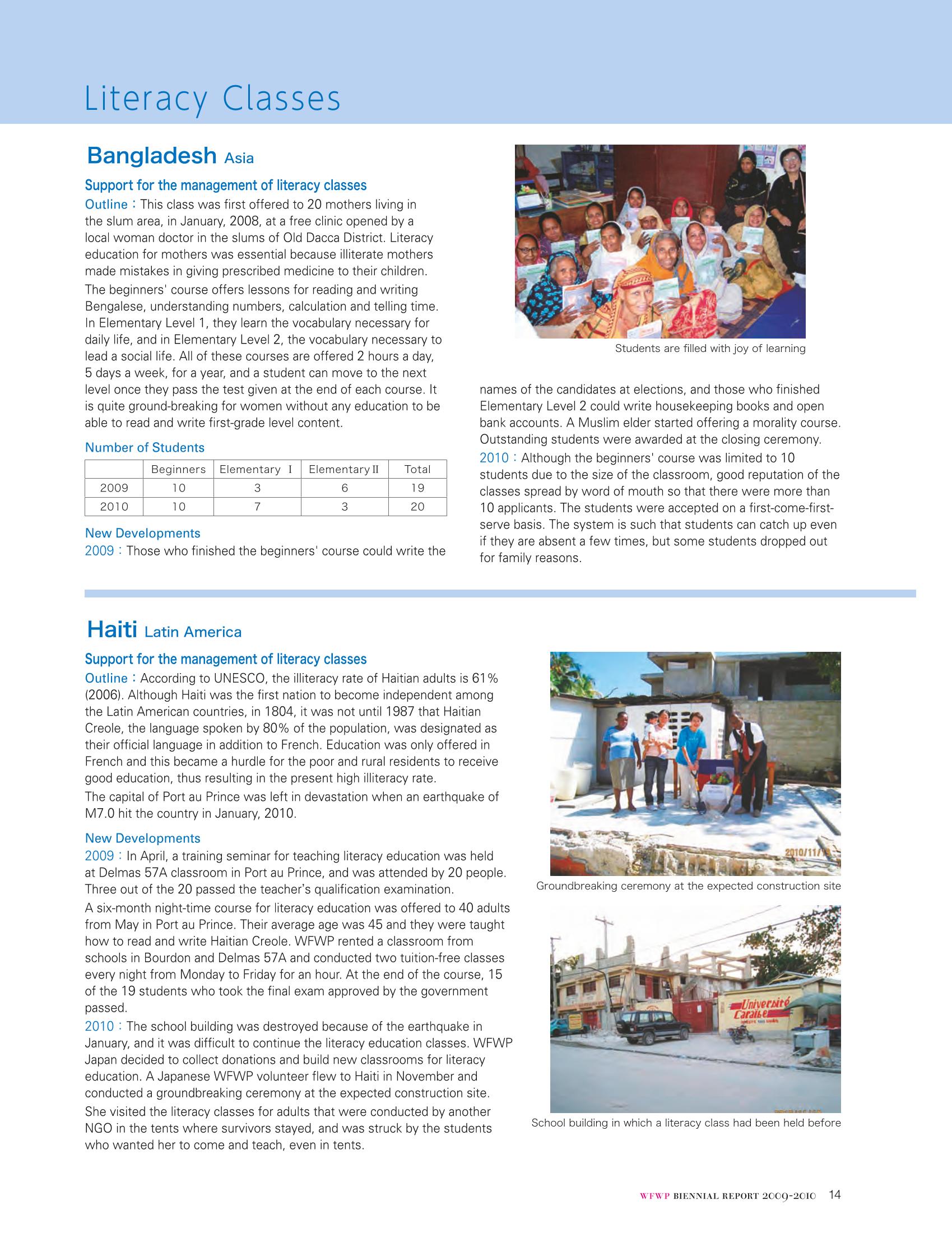 WFWPI Biennial Report(격년보고서) 2009-10 15페이지