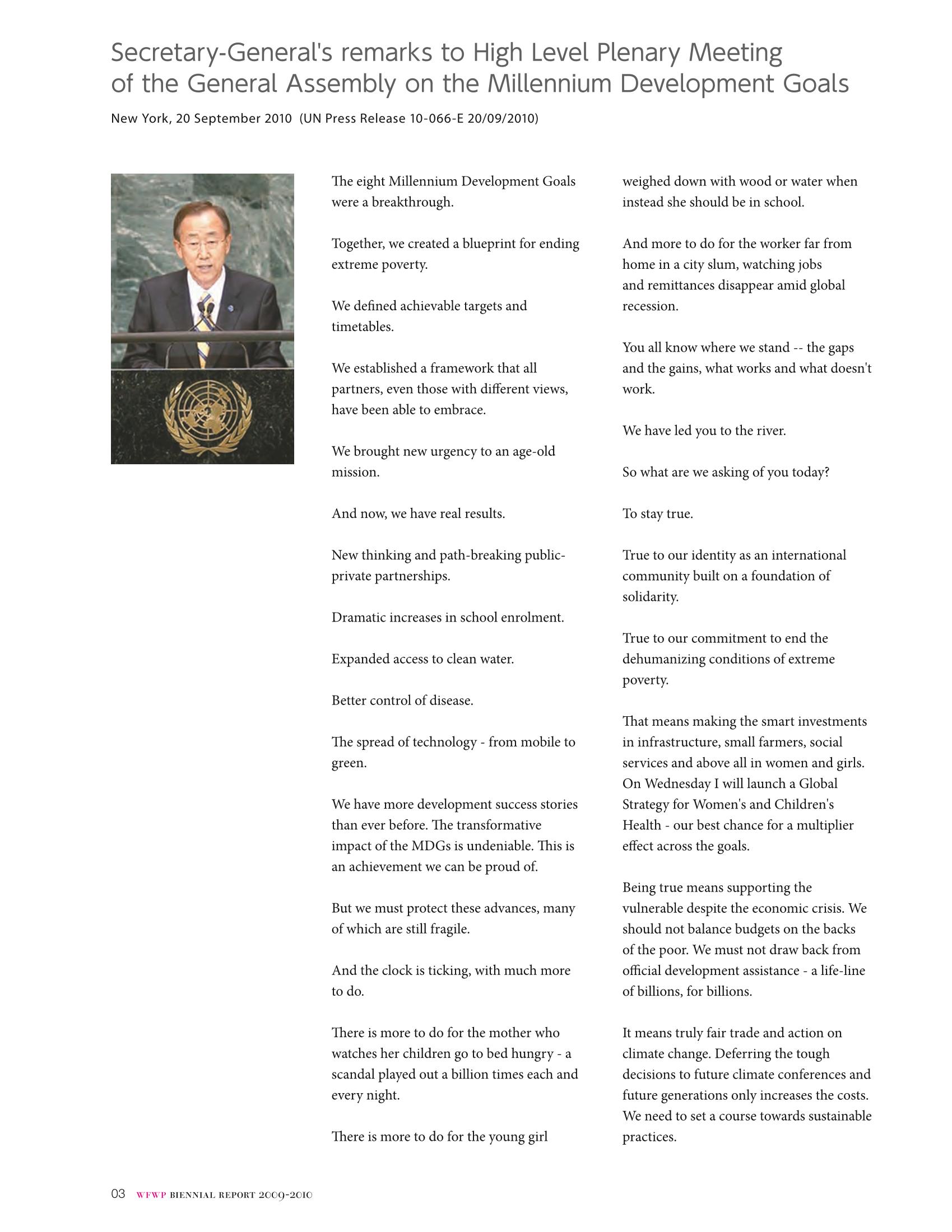 WFWPI Biennial Report(격년보고서) 2009-10 4페이지