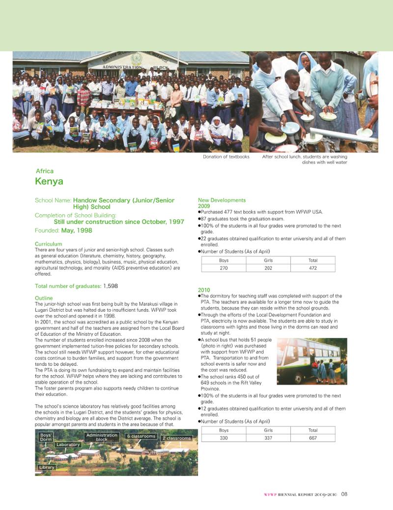 WFWPI Biennial Report(격년보고서) 2009-10 9페이지