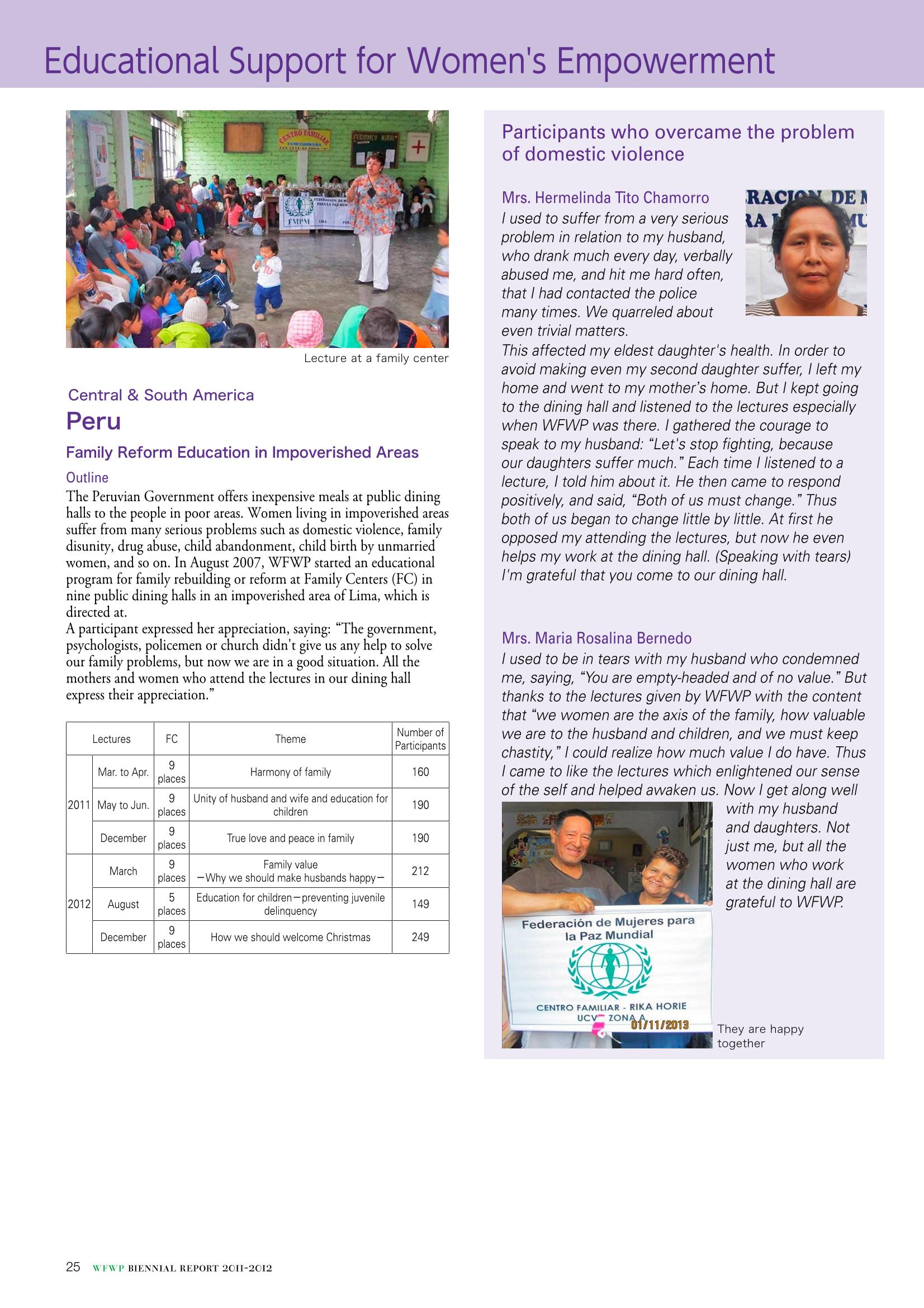 WFWPI Biennial Report(격년보고서) 2011-12 26페이지