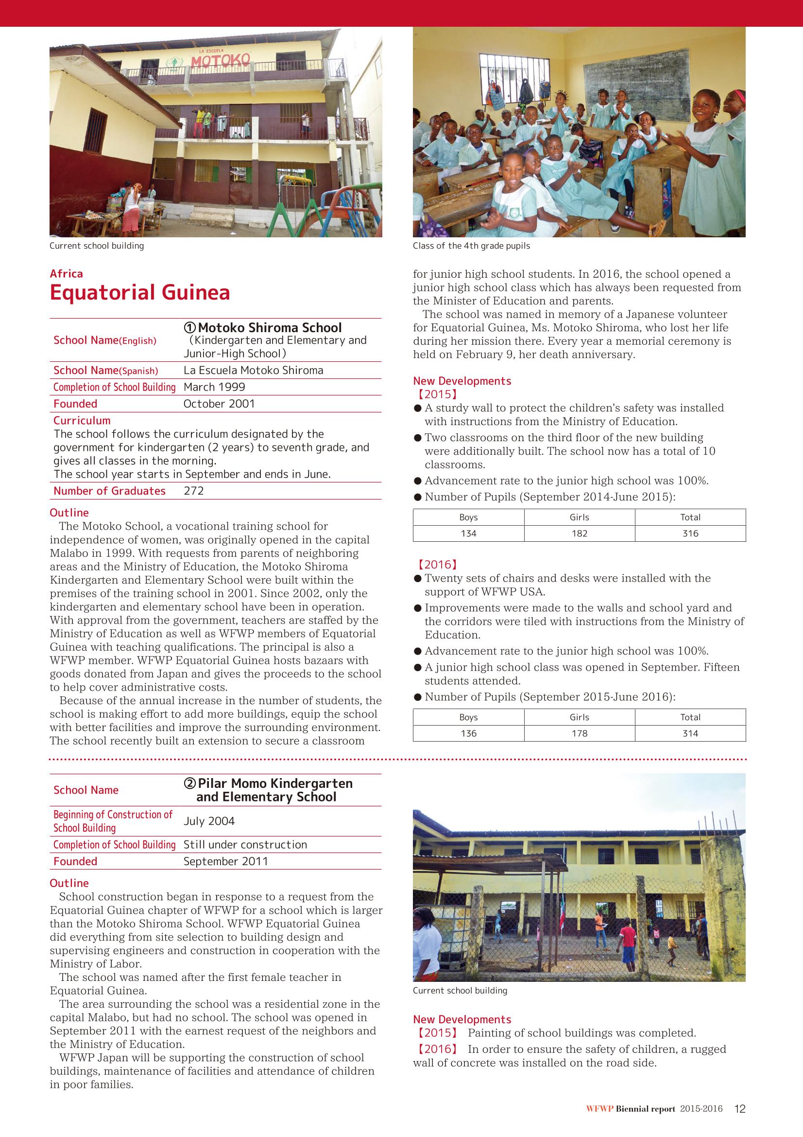 WFWPI Biennial Report(격년보고서) 2015-16 13페이지