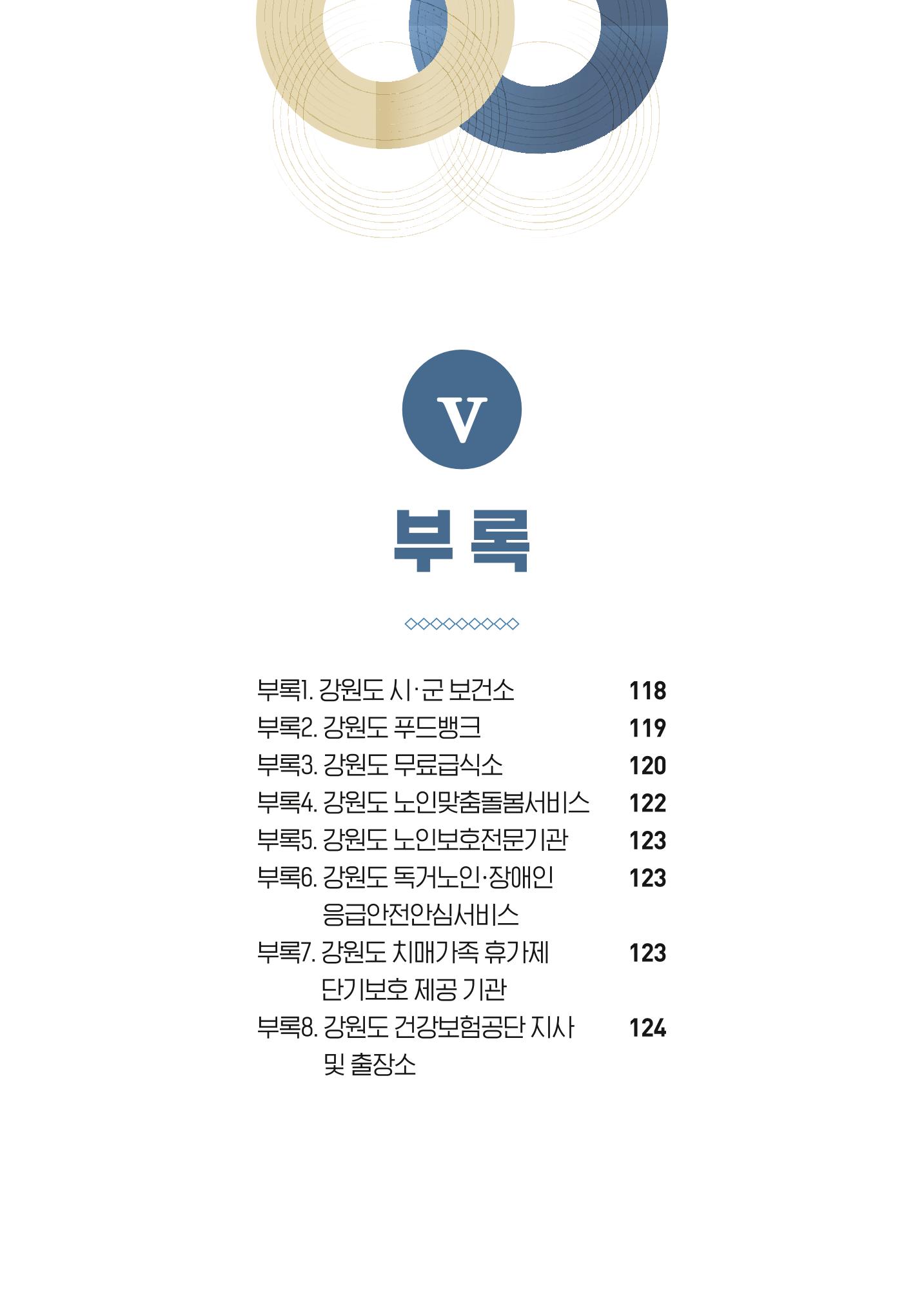 2022 강원도 치매환자 및 노인을 위한 자원 현황 안내서 117페이지