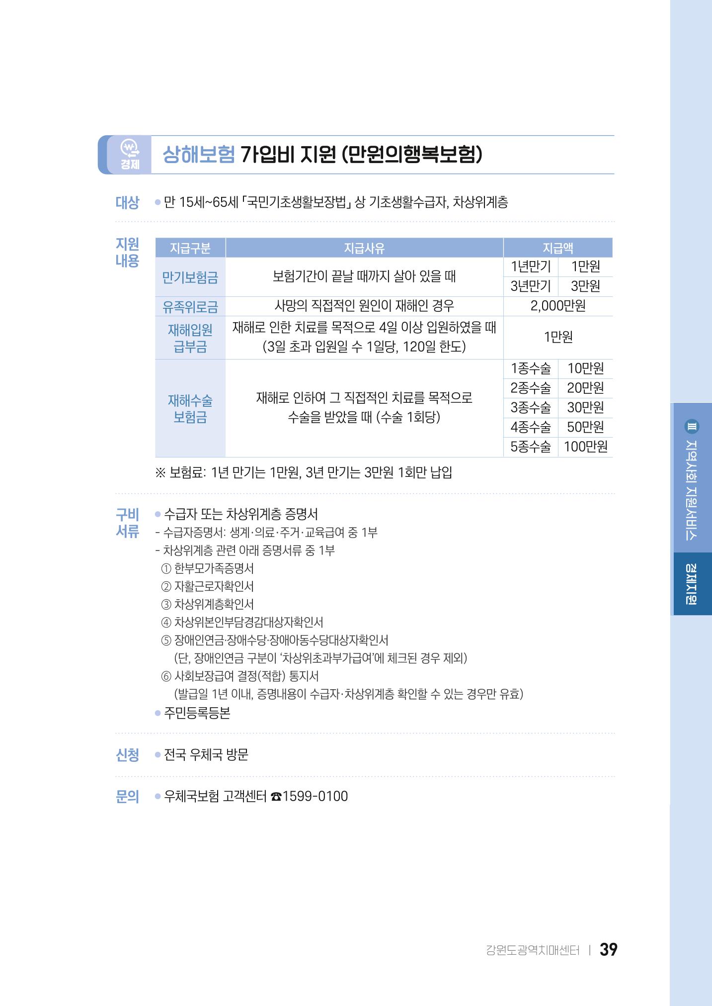 2022 강원도 치매환자 및 노인을 위한 자원 현황 안내서 39페이지