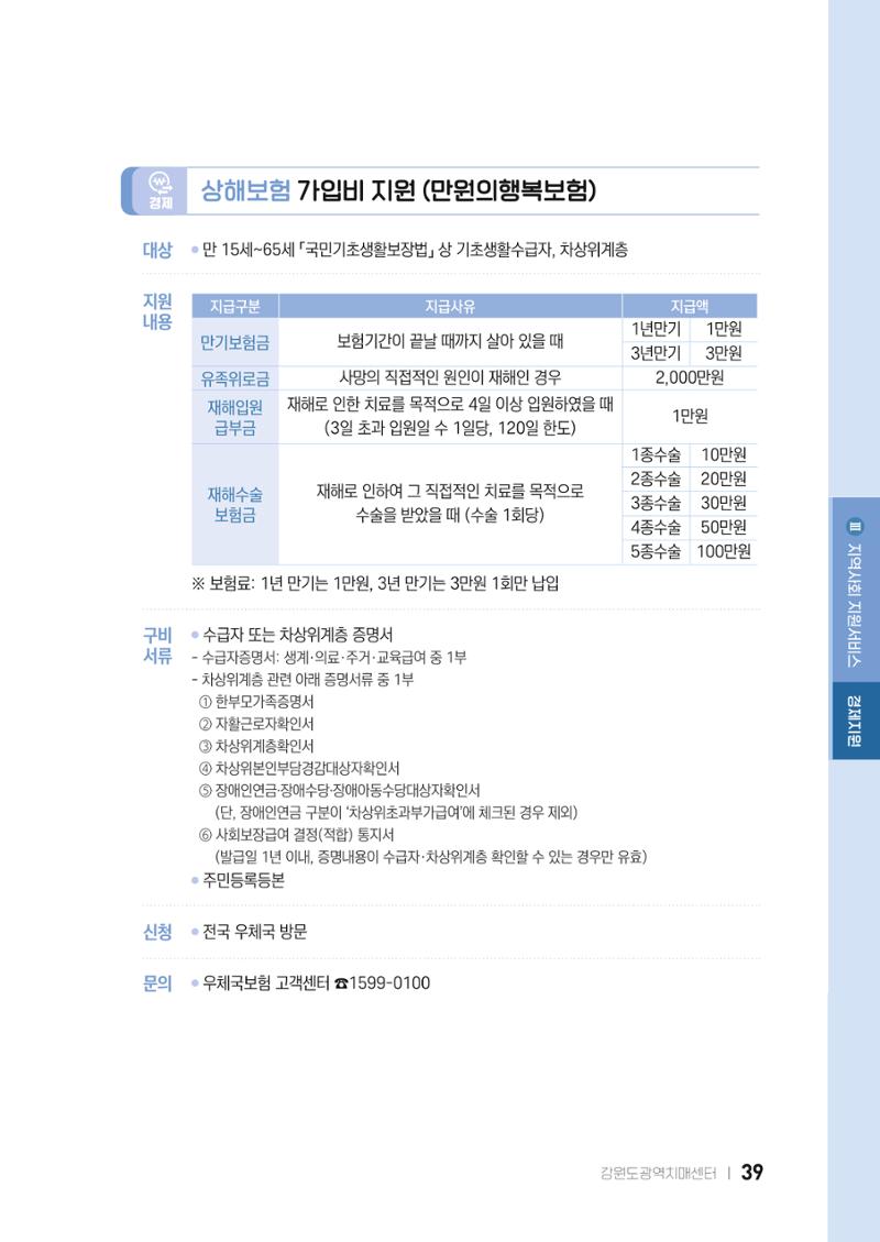 2022 강원도 치매환자 및 노인을 위한 자원 현황 안내서 39페이지
